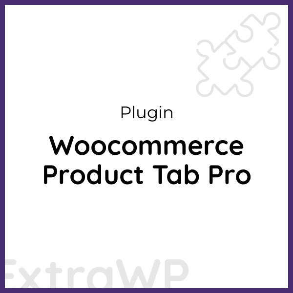 Woocommerce Product Tab Pro