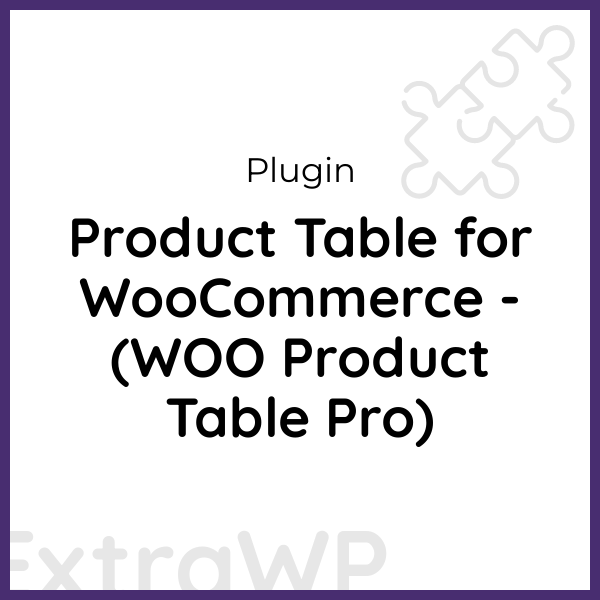 Product Table for WooCommerce - (WOO Product Table Pro)