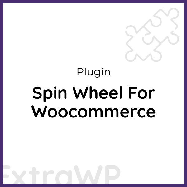 Spin Wheel For Woocommerce