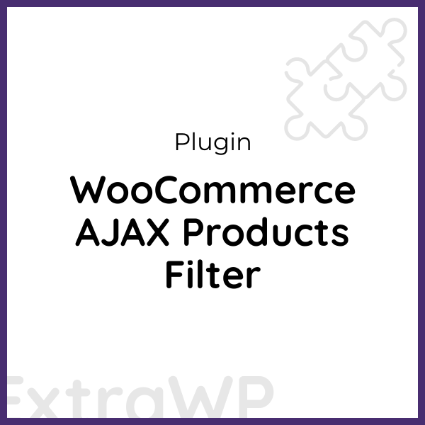 WooCommerce AJAX Products Filter