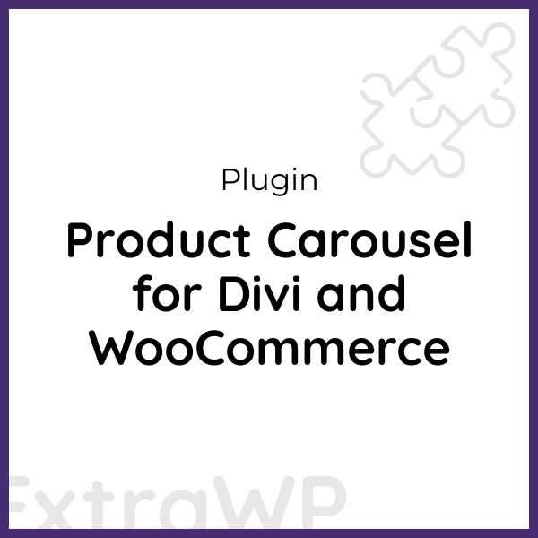 Product Carousel for Divi and WooCommerce