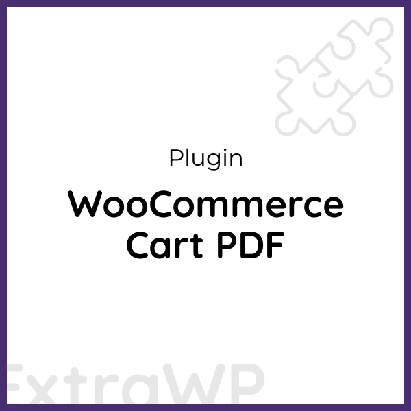 WooCommerce Cart PDF