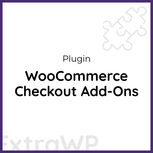 WooCommerce Checkout Add-Ons