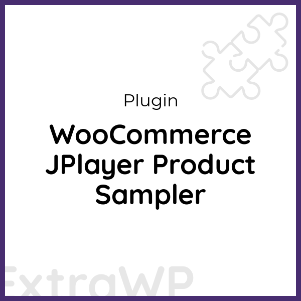 WooCommerce JPlayer Product Sampler