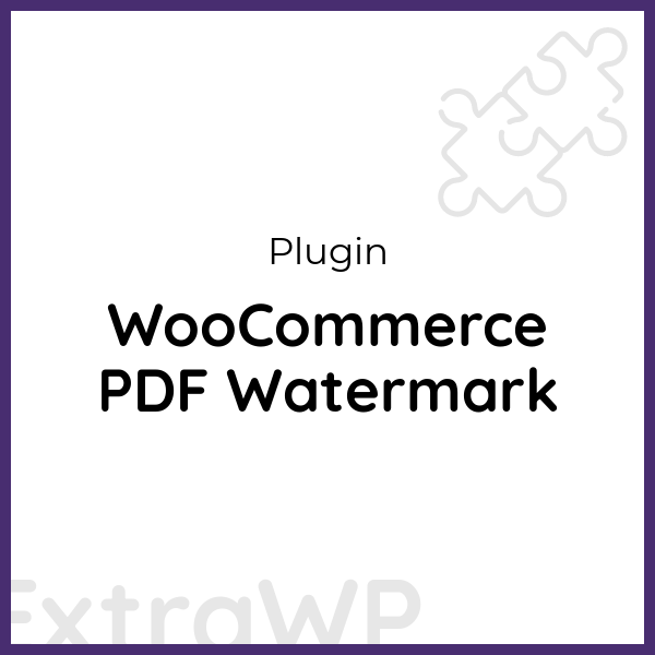 WooCommerce PDF Watermark