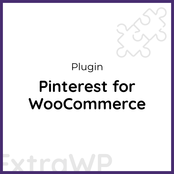 Pinterest for WooCommerce