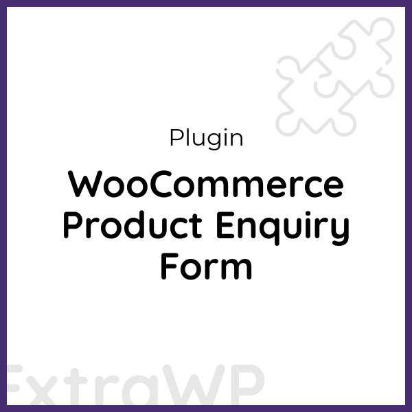 WooCommerce Product Enquiry Form