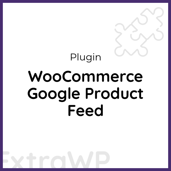 WooCommerce Google Product Feed