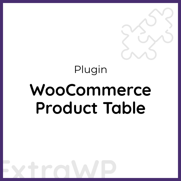 WooCommerce Product Table