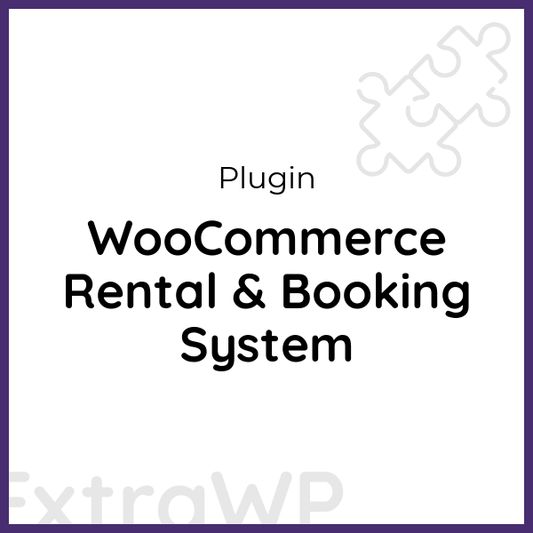 WooCommerce Rental & Booking System