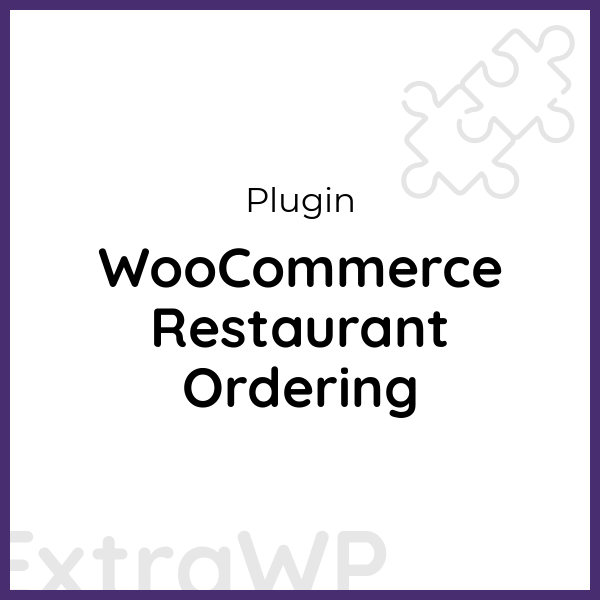 WooCommerce Restaurant Ordering