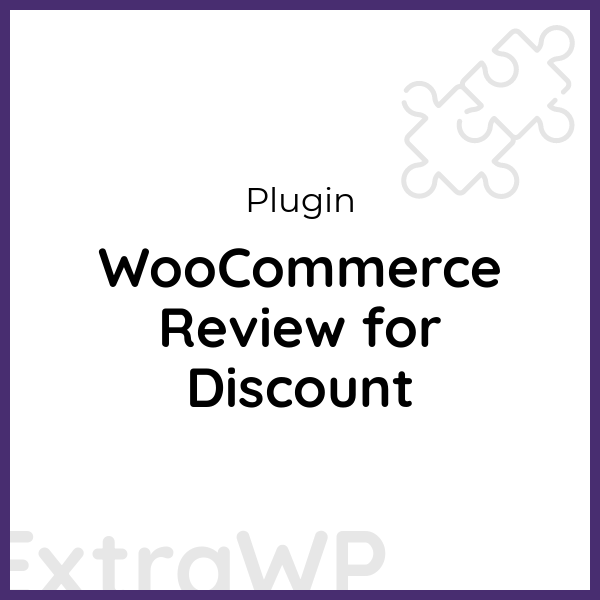 WooCommerce Review for Discount