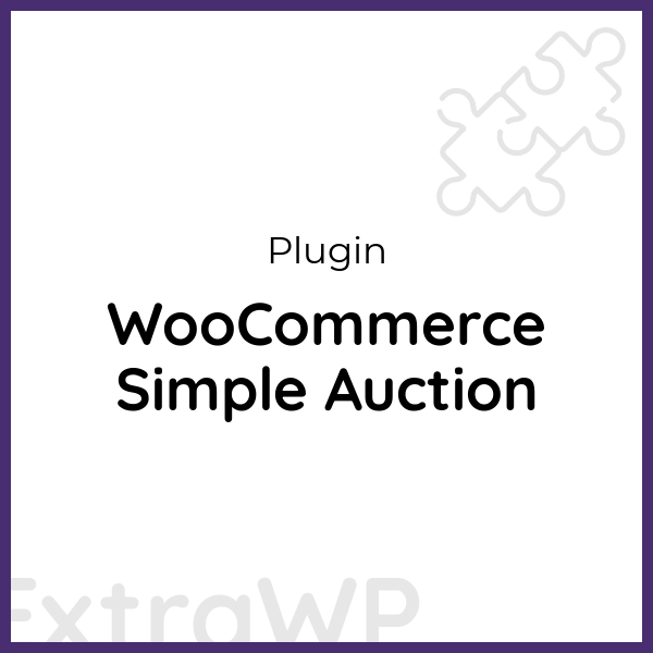 WooCommerce Simple Auction