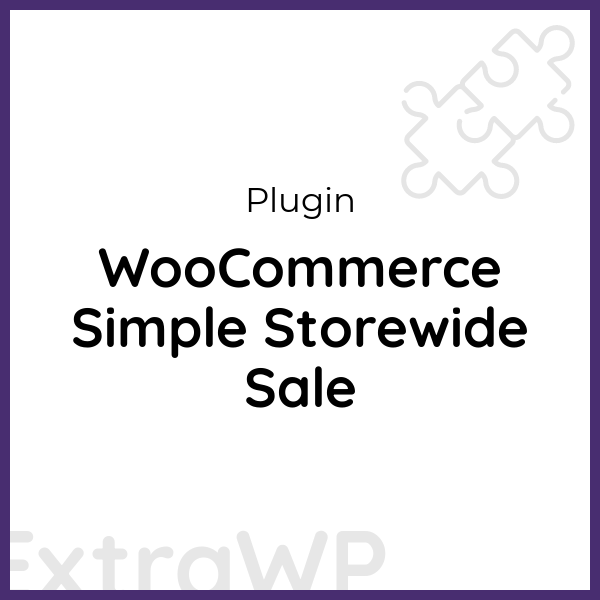 WooCommerce Simple Storewide Sale