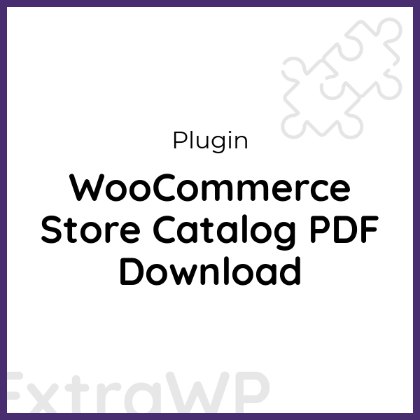 WooCommerce Store Catalog PDF Download