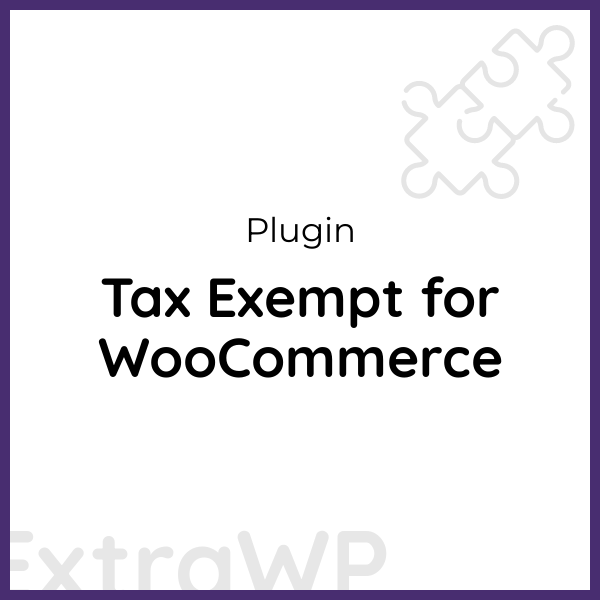 Tax Exempt for WooCommerce