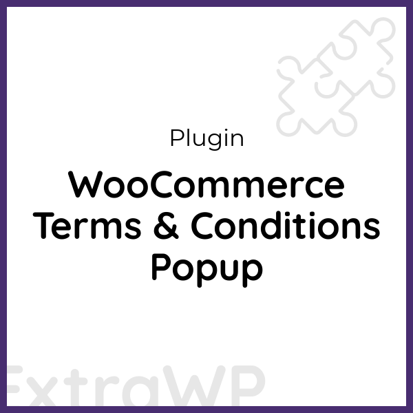 WooCommerce Terms & Conditions Popup