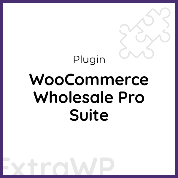 WooCommerce Wholesale Pro Suite