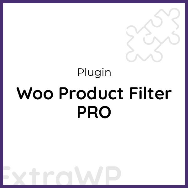Woo Product Filter PRO