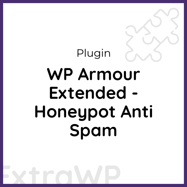 WP Armour Extended - Honeypot Anti Spam