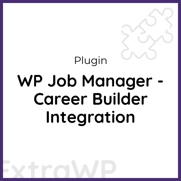 WP Job Manager - Career Builder Integration