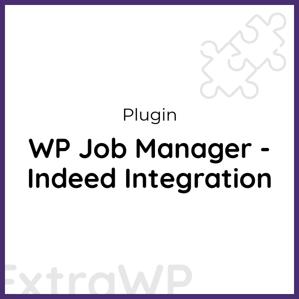 WP Job Manager - Indeed Integration