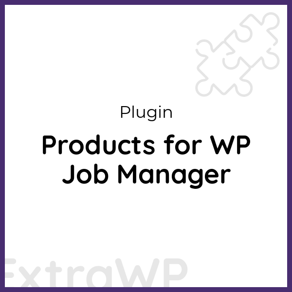 Products for WP Job Manager