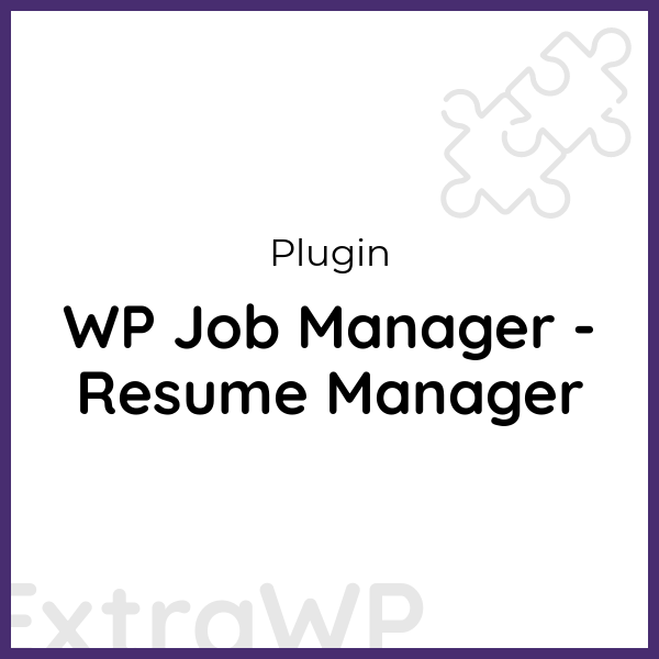 WP Job Manager - Resume Manager