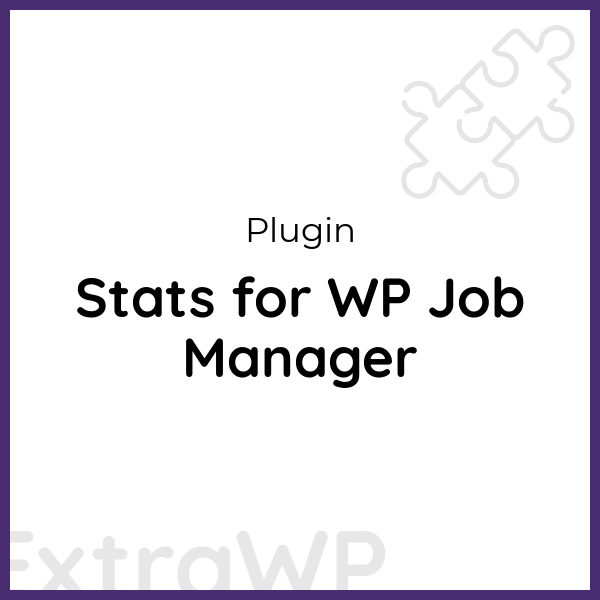 Stats for WP Job Manager