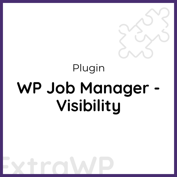 WP Job Manager - Visibility