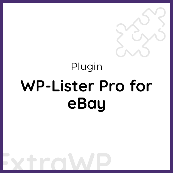 WP-Lister Pro for eBay