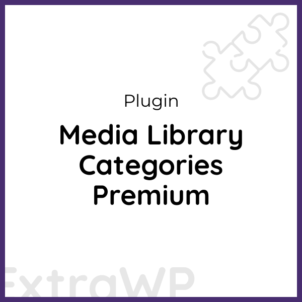 Media Library Categories Premium