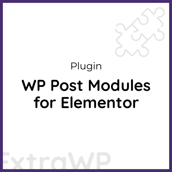 WP Post Modules for Elementor