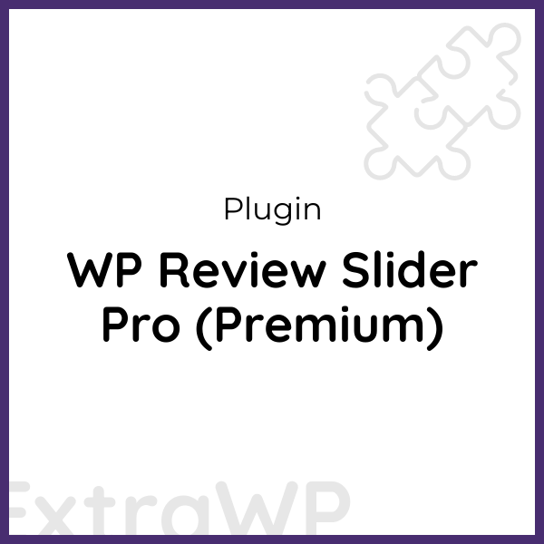 WP Review Slider Pro (Premium)