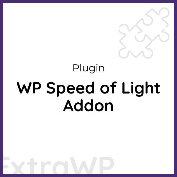 WP Speed of Light Addon