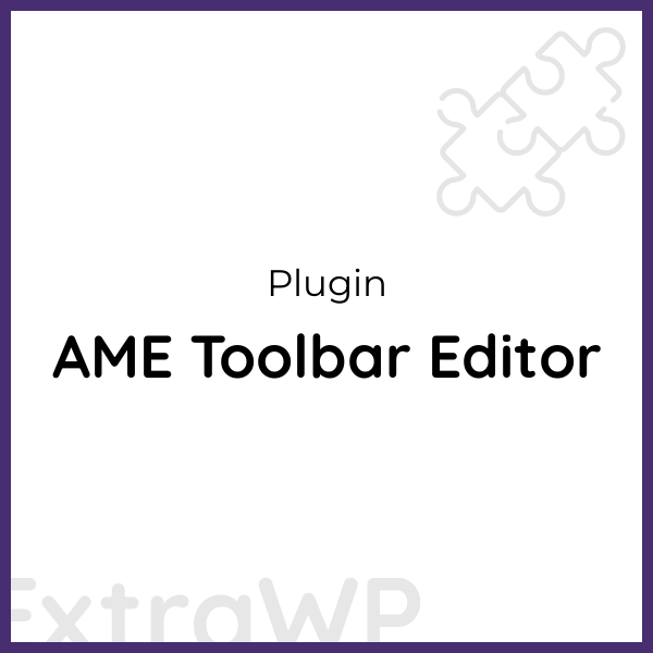 AME Toolbar Editor