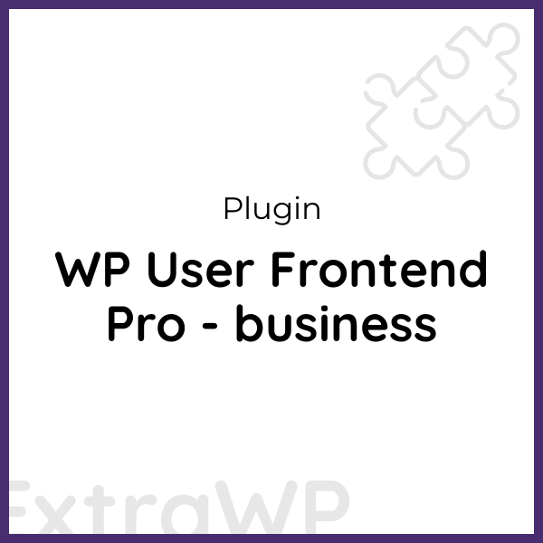 WP User Frontend Pro - business