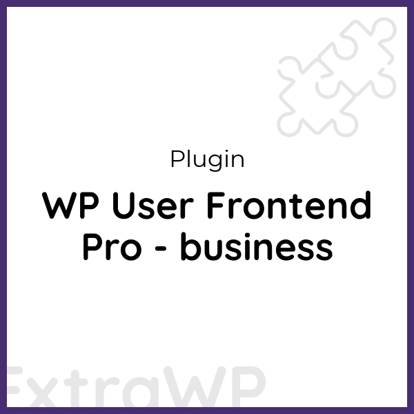 WP User Frontend Pro - business