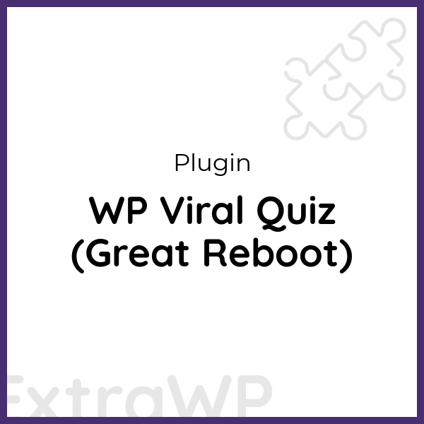 WP Viral Quiz (Great Reboot)