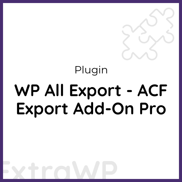 WP All Export - ACF Export Add-On Pro