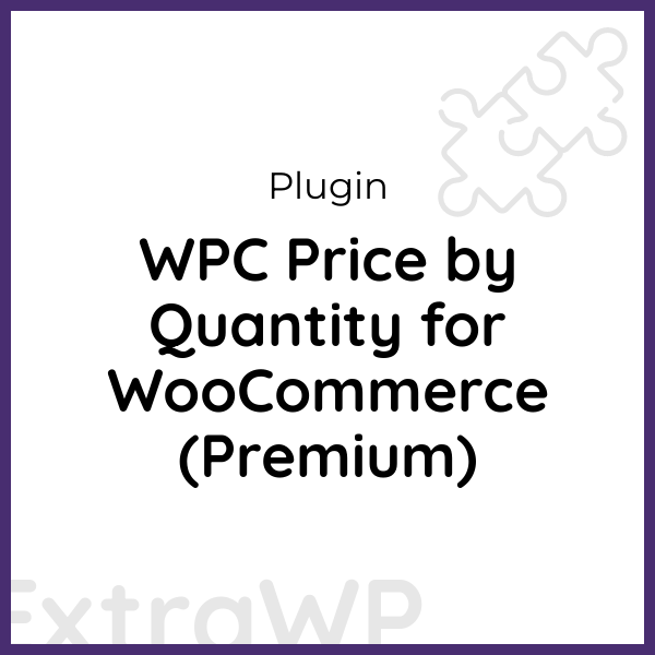 WPC Price by Quantity for WooCommerce (Premium)