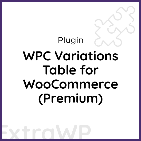 WPC Variations Table for WooCommerce (Premium)