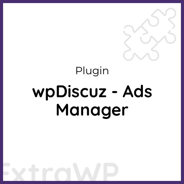 wpDiscuz - Ads Manager