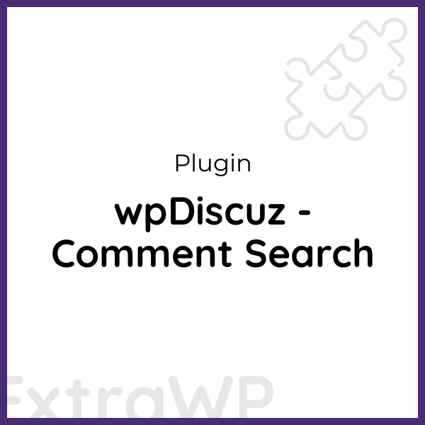 wpDiscuz - Comment Search