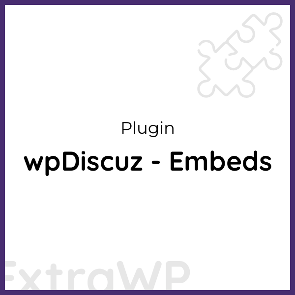 wpDiscuz - Embeds