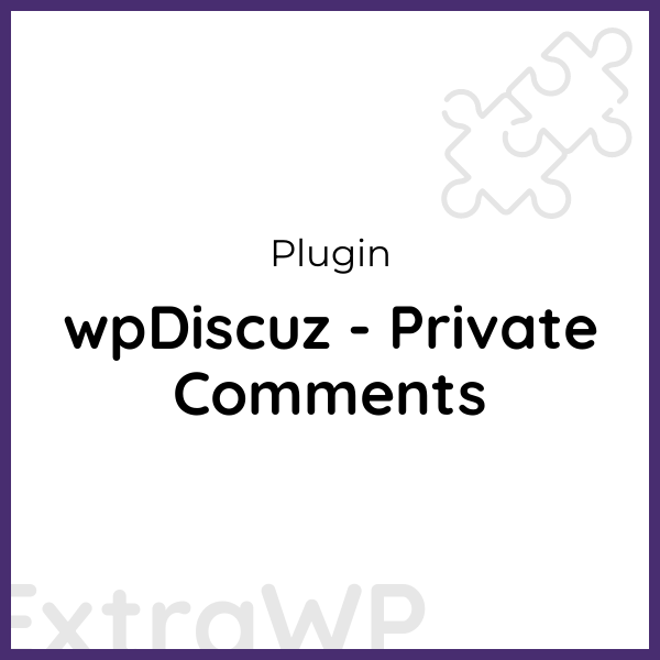 wpDiscuz - Private Comments