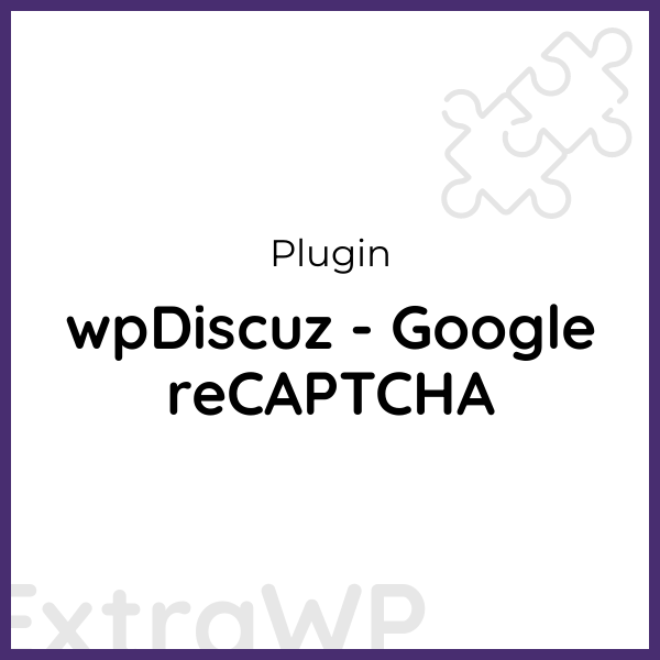 wpDiscuz - Google reCAPTCHA