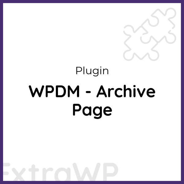 WPDM - Archive Page