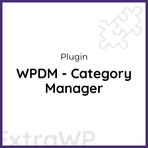 WPDM - Category Manager