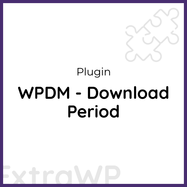 WPDM - Download Period